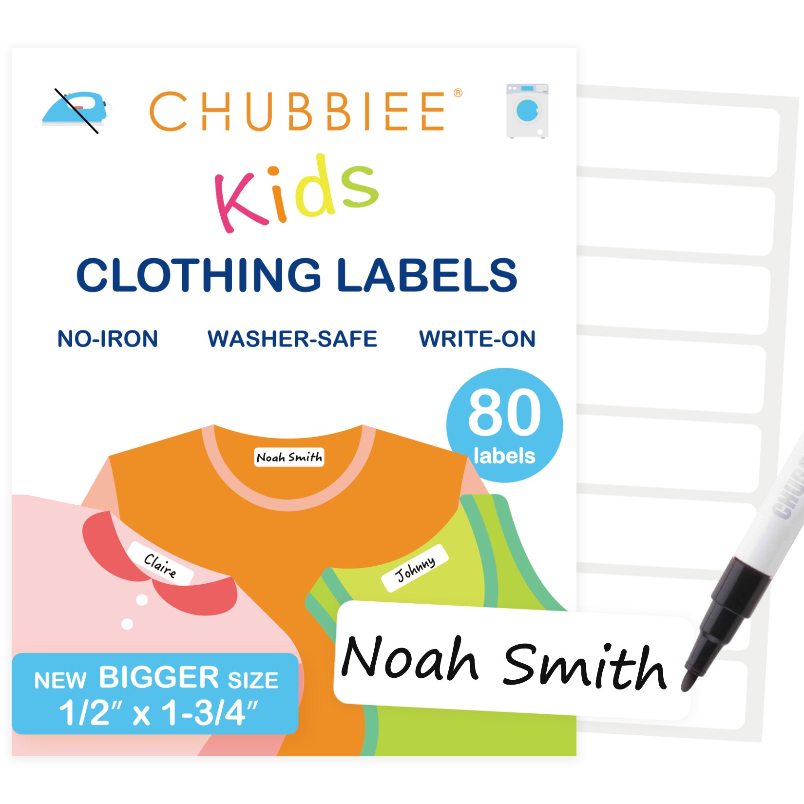 Custom School Labels, Ironing Labels, Personalized Name, Clothing,  Children's Names,Brand Tags, TB5656